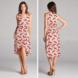 Last 1!💕Geo Print high-low sleeveless dress💕